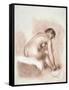 Nude Woman Sitting, Drying Her Right Foot-Pierre-Auguste Renoir-Framed Stretched Canvas