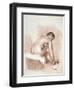 Nude Woman Sitting, Drying Her Right Foot-Pierre-Auguste Renoir-Framed Art Print