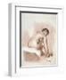 Nude Woman Sitting, Drying Her Right Foot-Pierre-Auguste Renoir-Framed Art Print