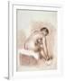 Nude Woman Sitting, Drying Her Right Foot-Pierre-Auguste Renoir-Framed Art Print