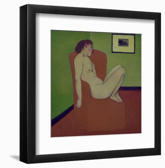 Nude Woman Sitting on a Chair-Félix Vallotton-Framed Giclee Print