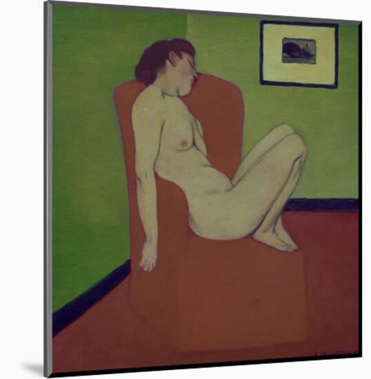 Nude Woman Sitting on a Chair-Félix Vallotton-Mounted Giclee Print