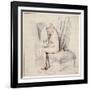 Nude Woman Sitting on a Chaise Longue, Putting on Her Shirt, 18th Century-Jean-Antoine Watteau-Framed Giclee Print