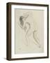 Nude Woman Standing, Leaning Forward, Horses Defeated-Edgar Degas-Framed Giclee Print