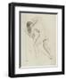 Nude Woman Standing, Leaning Forward, Horses Defeated-Edgar Degas-Framed Giclee Print