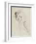 Nude Woman Standing, Leaning Forward, Horses Defeated-Edgar Degas-Framed Giclee Print