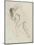 Nude Woman Standing, Leaning Forward, Horses Defeated-Edgar Degas-Mounted Giclee Print
