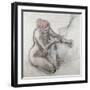 Nude Woman Wiping Herself after the Bath-Edgar Degas-Framed Giclee Print