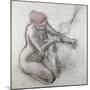 Nude Woman Wiping Herself after the Bath-Edgar Degas-Mounted Giclee Print