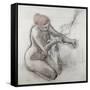 Nude Woman Wiping Herself after the Bath-Edgar Degas-Framed Stretched Canvas