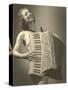 Nude Woman with Accordion-null-Stretched Canvas