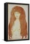 Nude Woman with Red Hair and Green Eyes, C.1901 (Print)-Edvard Munch-Framed Stretched Canvas