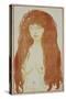 Nude Woman with Red Hair and Green Eyes, C.1901 (Print)-Edvard Munch-Stretched Canvas