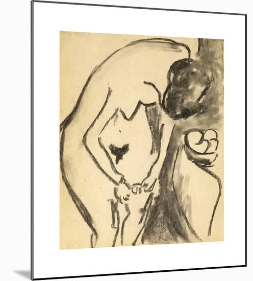 Nude-Ernst Ludwig Kirchner-Mounted Premium Giclee Print