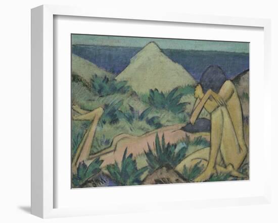Nudes in Dunes, circa 1919-20-Otto Mueller-Framed Giclee Print