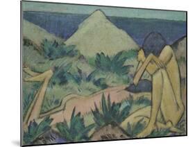 Nudes in Dunes, circa 1919-20-Otto Mueller-Mounted Giclee Print