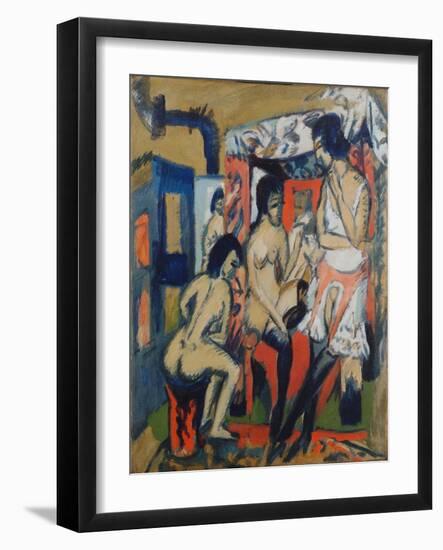 Nudes in Studio, 1912-Ernst Ludwig Kirchner-Framed Giclee Print