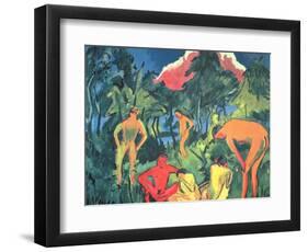 Nudes in the Sun, Moritzburg-Ernst Ludwig Kirchner-Framed Giclee Print