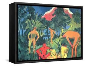 Nudes in the Sun, Moritzburg-Ernst Ludwig Kirchner-Framed Stretched Canvas