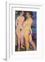 Nudes Standing by a Stove, 1908-Ernst Ludwig Kirchner-Framed Premium Giclee Print