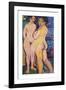 Nudes Standing by a Stove, 1908-Ernst Ludwig Kirchner-Framed Premium Giclee Print