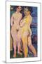 Nudes Standing by a Stove, 1908-Ernst Ludwig Kirchner-Mounted Premium Giclee Print