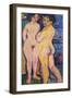 Nudes Standing by Stove, 1908-Ernst Ludwig Kirchner-Framed Giclee Print