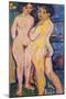 Nudes Standing by Stove, 1908-Ernst Ludwig Kirchner-Mounted Giclee Print