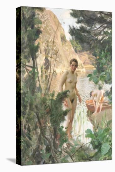 Nudes Swimming in a Lake-Anders Leonard Zorn-Stretched Canvas