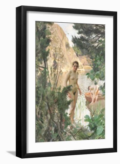 Nudes Swimming in a Lake-Anders Leonard Zorn-Framed Giclee Print