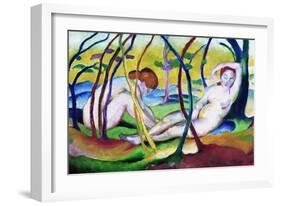 Nudes under Trees-Franz Marc-Framed Giclee Print