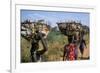 Nuer Women Carrying Sorghum, Gambella Region, Ilubador State, Ethiopia, Africa-Bruno Barbier-Framed Photographic Print