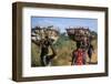 Nuer Women Carrying Sorghum, Gambella Region, Ilubador State, Ethiopia, Africa-Bruno Barbier-Framed Photographic Print