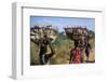 Nuer Women Carrying Sorghum, Gambella Region, Ilubador State, Ethiopia, Africa-Bruno Barbier-Framed Premium Photographic Print