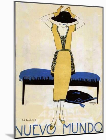 Nuevo Mundo, Magazine Cover, Spain, 1920-null-Mounted Giclee Print