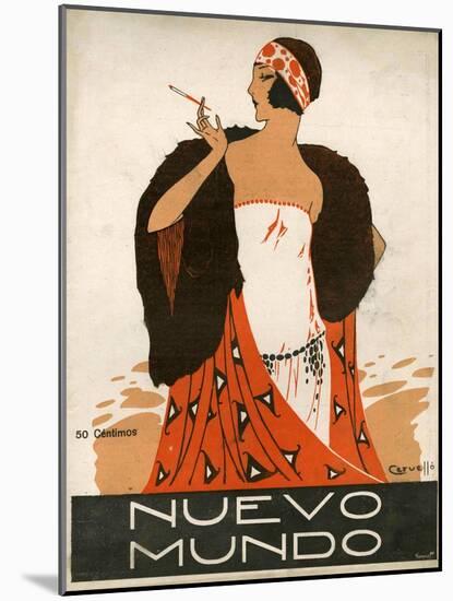 Nuevo Mundo, Magazine Cover, Spain, 1923-null-Mounted Giclee Print