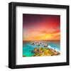 Nugget Point Coast at Sunset-null-Framed Art Print