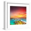 Nugget Point Coast at Sunset-null-Framed Art Print