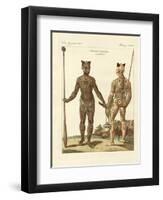 Nukahiwans with Different Tattoos-null-Framed Giclee Print