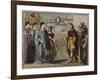 Numa Pompilius, legendary second king of Rome returns the sacred shield to the priests of Mars-French School-Framed Giclee Print