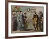 Numa Pompilius, legendary second king of Rome returns the sacred shield to the priests of Mars-French School-Framed Giclee Print