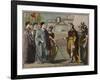 Numa Pompilius, legendary second king of Rome returns the sacred shield to the priests of Mars-French School-Framed Giclee Print