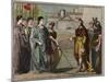 Numa Pompilius, legendary second king of Rome returns the sacred shield to the priests of Mars-French School-Mounted Giclee Print