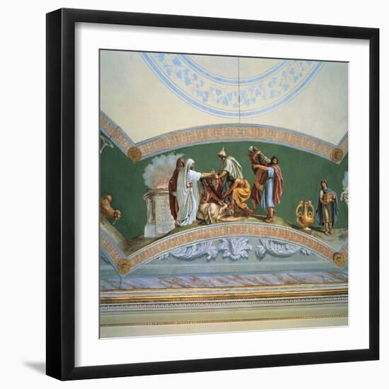 Numa Sacrifice-Luigi Ademollo-Framed Giclee Print