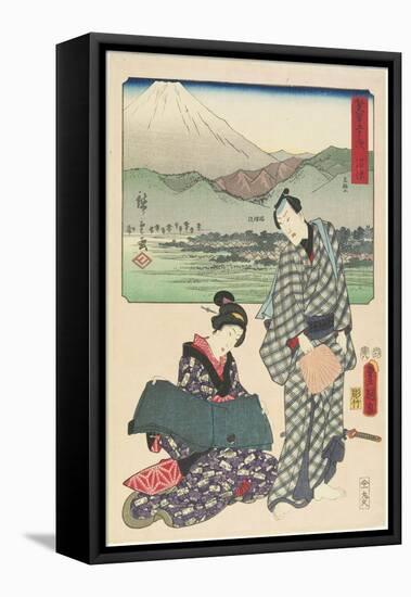 Numazu, August 1854-Utagawa Hiroshige-Framed Stretched Canvas