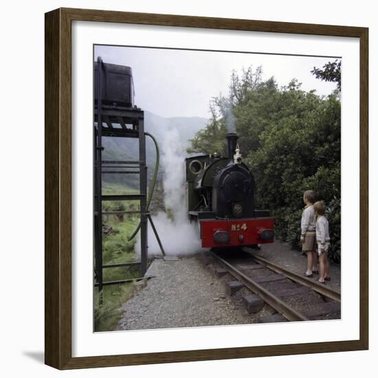 Number 4 Engine at the Dolgoch Falls Stop on the The Talyllyn Railway, Snowdonia, Wales, 1969-Michael Walters-Framed Premium Photographic Print