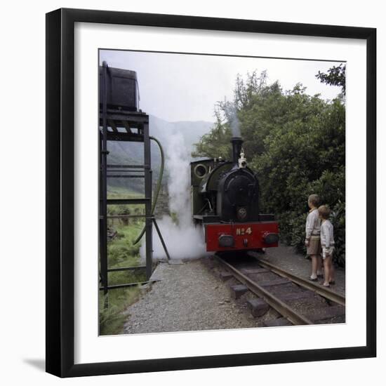 Number 4 Engine at the Dolgoch Falls Stop on the The Talyllyn Railway, Snowdonia, Wales, 1969-Michael Walters-Framed Photographic Print