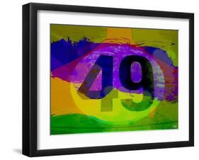 Number 49 Porsche Watercolor-NaxArt-Framed Art Print