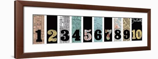 Number Map I-Max Carter-Framed Art Print