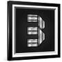 Number Metal Chrome Ribbon - 3 - Three-Ecelop-Framed Art Print